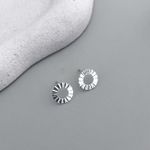 Brinco Circulo Trabalhado Prata 925