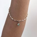 Pulseira Torcida Turmalina Prata 925 