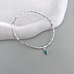 Pulseira Torcida Turmalina Prata 925 