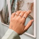 Anel Azul Cravejado Prata 925 