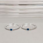 Anel Azul Cravejado Prata 925 