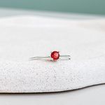 Anel Solitário Pink Prata 925 