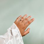 Anel Solitário Azul Prata 925 