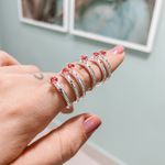 Anel You & Me Rosa Pink Prata 925 