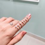 Anel Solitario Cristal Garra Prata 925 