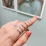 Anel Solitario Cravejado Cristal Prata 925 