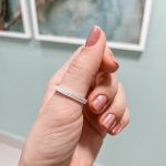 Anel Aparador Inteiro Cravejado Prata 925 