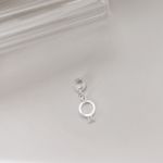 Berloque Anel Solitario Prata 925 