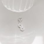 Berloque Infinito Cristal Prata 925 
