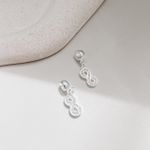 Berloque Infinito Cristal Prata 925 