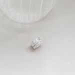 Berloque Separador Cravejado Coração Vazado Prata 925 