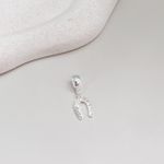 Berloque Ferradura Cristal Prata 925 