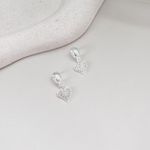 Berloque Coração Cravejado Prata 925 