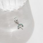 Berloque Arvore Da Vida Verde Prata 925 