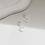 Berloque Coração Liso Vazado Prata 925 