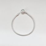 Pulseira Para Berloques Coração Cravejado Prata 925