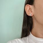 Brinco Flor Colorido Prata 925 Copia