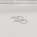 Argola Click Gota Cristal Prata 925