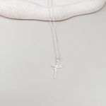 Colar Com Pingente Fé Prata 925