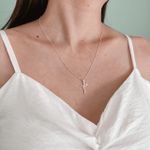 Colar Com Pingente Fé Prata 925