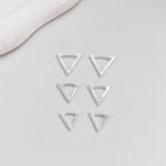 Trio Argola Click Triangulo Prata 925 