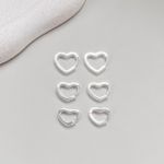 Trio Argola Click Coração Prata 925 
