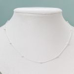 Corrente Cartier Com Bolinha 45cm Prata 925 