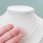 Corrente Ovinho 45cm Prata 925