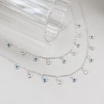 Choker Olho Grego Da Sorte Prata 925 