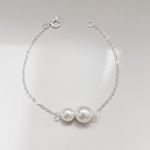 Pulseira Dueto Pérolas Prata 925