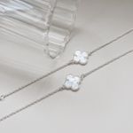 Pulseira Trevo Madreperola Prata 925 