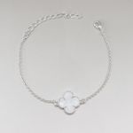 Pulseira Trevo Madreperola Prata 925 