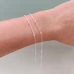Pulseira Mila Veneziana Com Bolinha Prata 925 