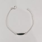 Pulseira Infantil Liz Placa Personalizavel Prata 925 