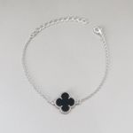 Pulseira Trevo Preto Em Prata 925