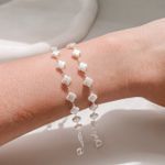 Pulseira Trevo Perola Em Prata 925 