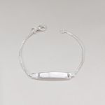 Pulseira Infantil Placa Personalizavel Prata 925