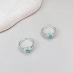 Anel Coração Cravejado Turmalina Prata 925 