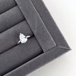 Anel Gota Cristal Prata 925 