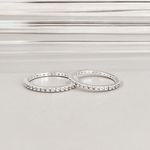 Anel Aparador Inteiro Cravejado Prata 925 