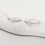 Anel Navete Cravejado Cristal Prata 925 