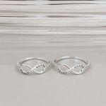 Anel Infinito Cravejado Prata 925 