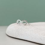 Anel Infinito Cravejado Prata 925 