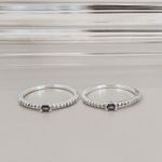 Anel Lilas Cravejado Cristal Prata 925 