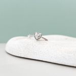 Anel Coração Cravejado Prata 925 