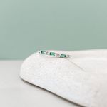 Anel Betina Cristal E Verde Prata 925 