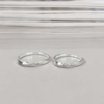 Anel Torcido Liso e Cravejado Prata 925 