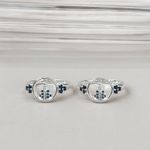 Anel Nossa Senhora Aparecida Azul Prata 925 