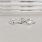 Anel Bia Coração Cristal Prata 925 