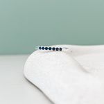 Anel Aparador Azul Prata 925